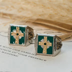 Anillo de Bendición Celta Irlandesa Vintage y Clásico Crucifijo: Un Símbolo de Elegancia