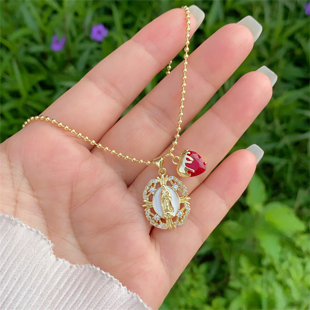 Nuestra Señora y Collar del Sagrado Corazón en 6 Estilos: Joyería Elegante Infundida de Fe
