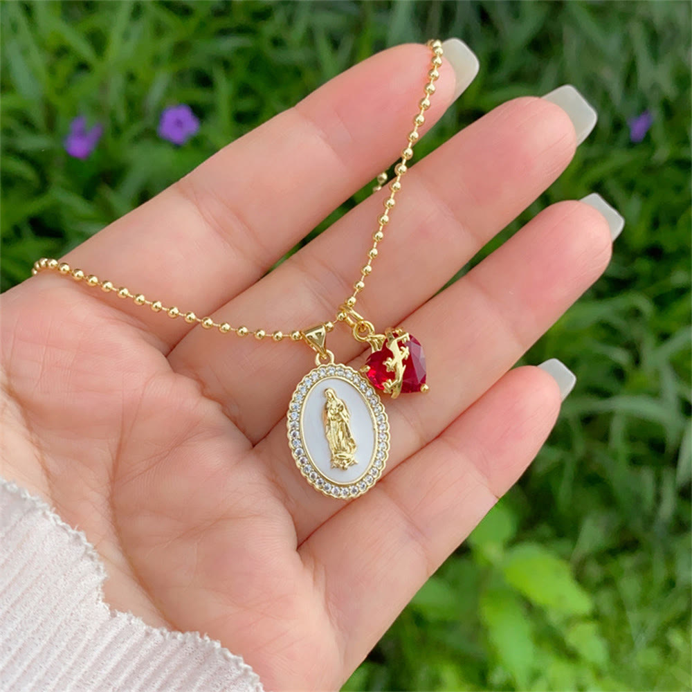 Nuestra Señora y Collar del Sagrado Corazón en 6 Estilos: Joyería Elegante Infundida de Fe