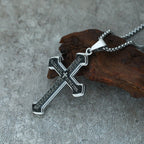 Collar de Cruz de Escritura Multicapa de 4 Colores: Su Palabra para el Uso Diario