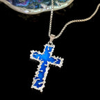 Collar Cruz Luminosa de 3 Colores y Conjunto de Pulsera de Cuentas: Recuerda Su Luz Silenciosa