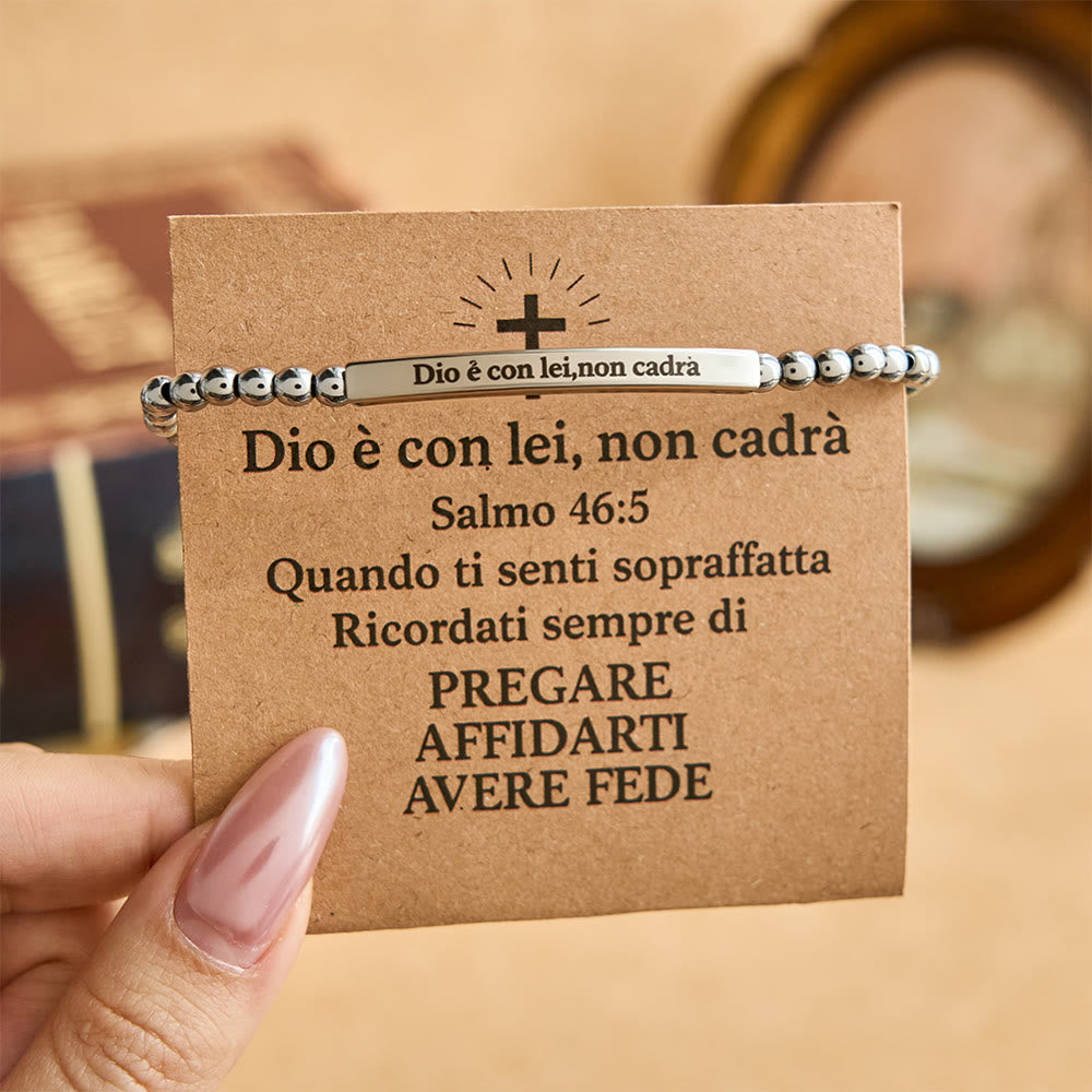 Pulsera de Mateo 19:26 y Salmo 46:5 en alemán: Recordatorio Silencioso de la Presencia Divina