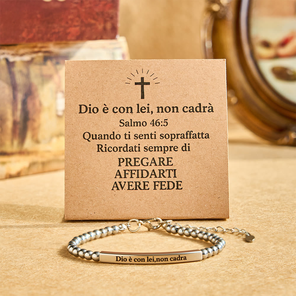 Pulsera de Mateo 19:26 y Salmo 46:5 en alemán: Recordatorio Silencioso de la Presencia Divina