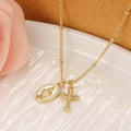 Collar Doble de Cruz y Nuestra Señora: Encarnando Su Gracia y Cuidado Maternal