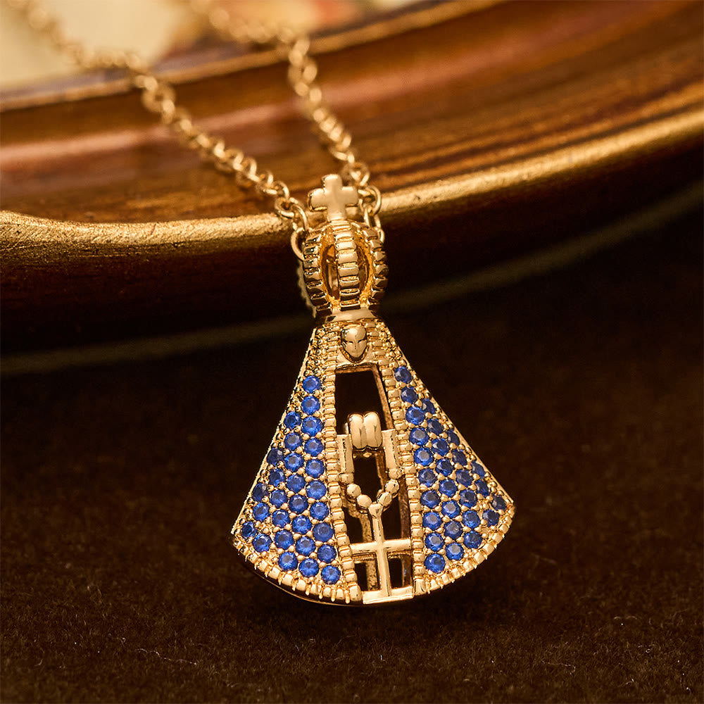 Collar de Péndulo de Protección Divina Nossa Senhora Aparecida Estilo Clásico