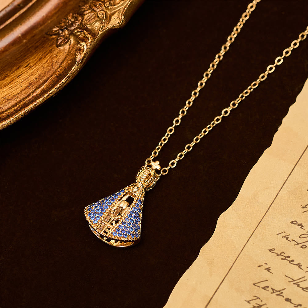 Collar de Péndulo de Protección Divina Nossa Senhora Aparecida Estilo Clásico