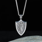 Amuleto de Escudo del Arcángel San Miguel Collar de Titanio