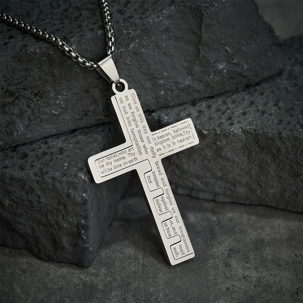 Collar Cruz del Padre Nuestro en Tres Colores: Un Símbolo Atemporal de lo Sagrado