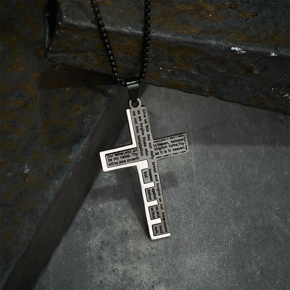 Collar Cruz del Padre Nuestro en Tres Colores: Un Símbolo Atemporal de lo Sagrado