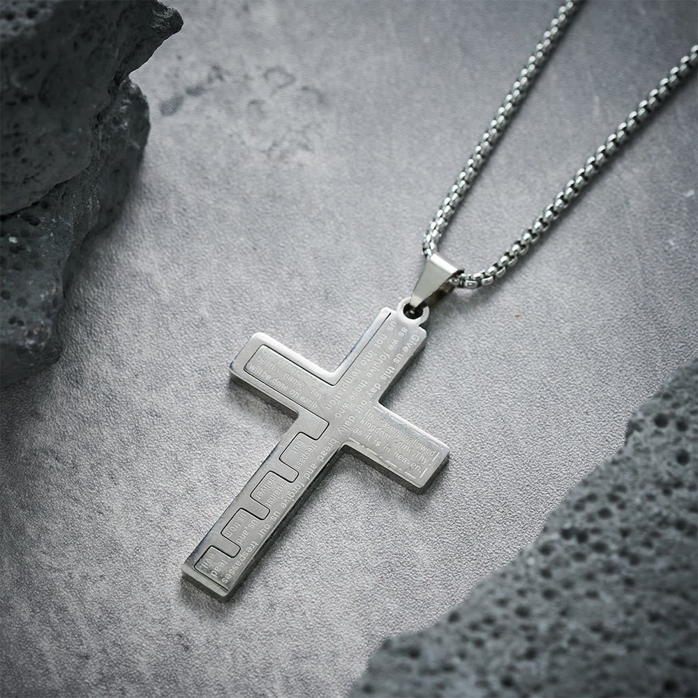 Collar Cruz del Padre Nuestro en Tres Colores: Un Símbolo Atemporal de lo Sagrado