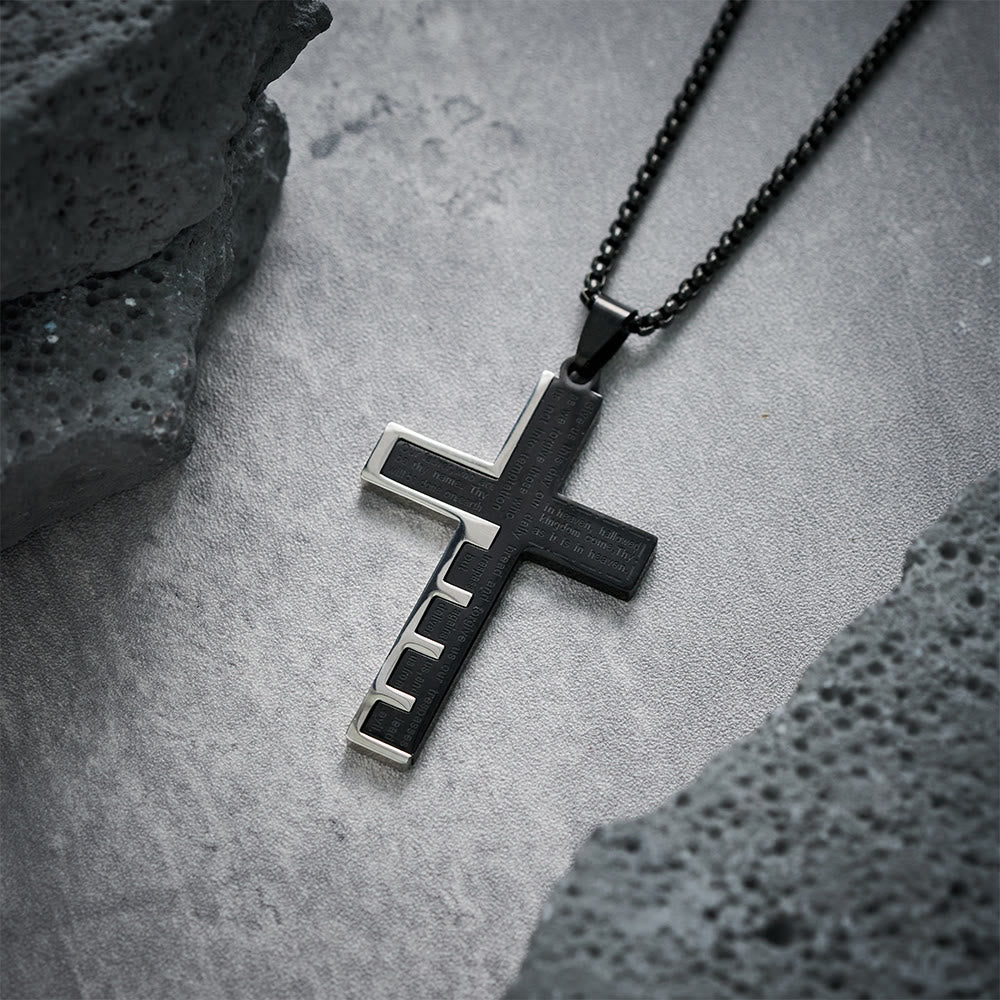 Collar Cruz del Padre Nuestro en Tres Colores: Un Símbolo Atemporal de lo Sagrado