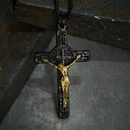 Medalla de Protección Crucifijo Estilo Retro Clásico San Benito Collar