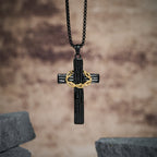 Collar Colgante de Protección Sagrada de la Cruz de Jesús con Corona de Espinas de Estilo Moderno