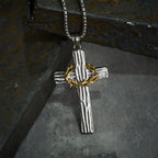 Collar Colgante de Protección Sagrada de la Cruz de Jesús con Corona de Espinas de Estilo Moderno