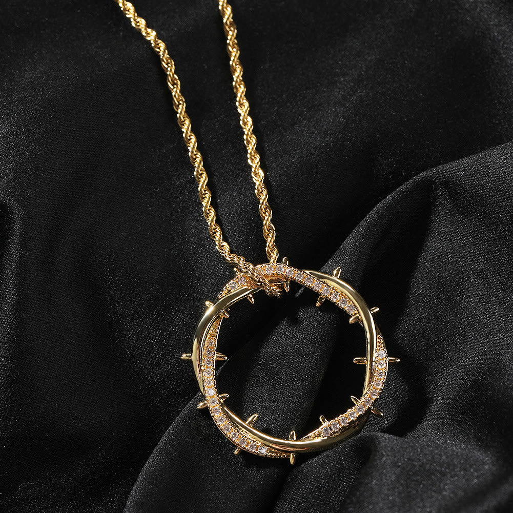 Collar de Zirconio Corona de Espinas: Un Símbolo del Sacrificio Redentor de Cristo