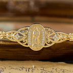 Colección de Pulseras de Nuestra Señora con Filigrana Dorada: Un Símbolo de Gracia Maternal y Protección