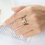 Conjunto de Anillos Apilables de Cruz: Símbolo Atemporal de Fe y Luz Eterna