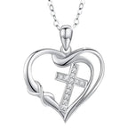 Collar Corazón y Cruz: Devoción y Elegancia Atemporal