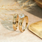 Conjunto de Anillos Apilables de Cruz: Símbolo Atemporal de Fe y Luz Eterna