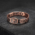 Pulsera de Cadena de Enlace Cruz Grabada: Un Símbolo de Fuerza Divina y Fe
