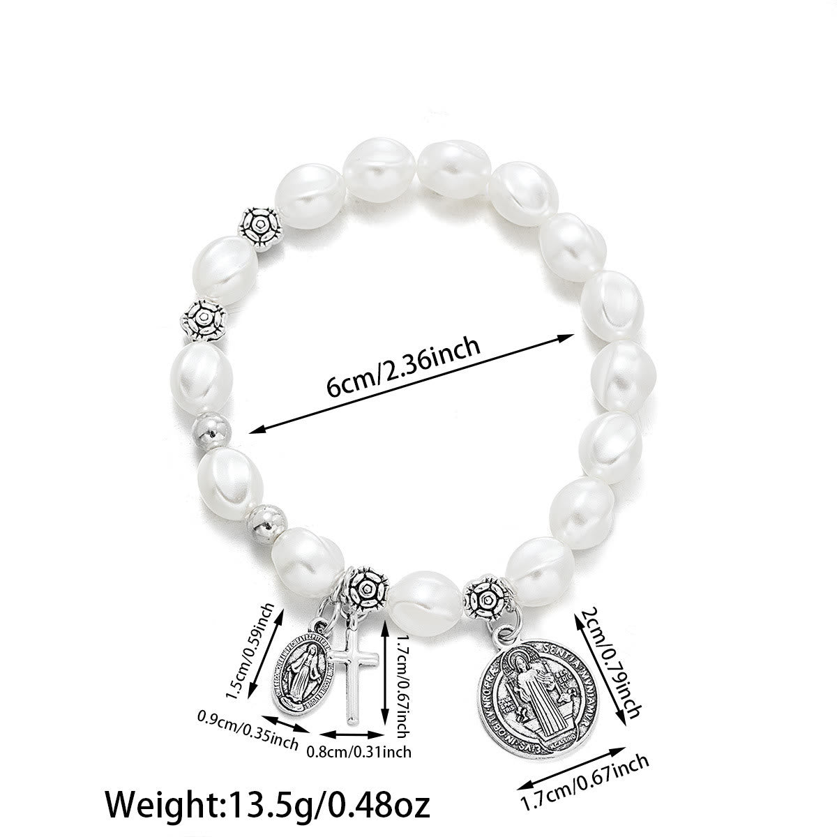 Pulsera de la Medalla Milagrosa de Nuestra Señora y San Benito
