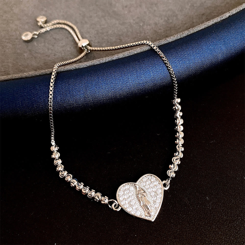 Pulsera de cuentas con el Halo de la Medalla Milagrosa de Nuestra Señora: Emblema de Protección Divina y Gracia