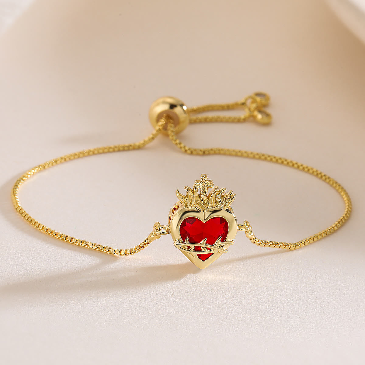 Pulsera de Devoción al Sagrado Corazón Elegante: Encarnando el Amor de Cristo y la Fuerza Espiritual