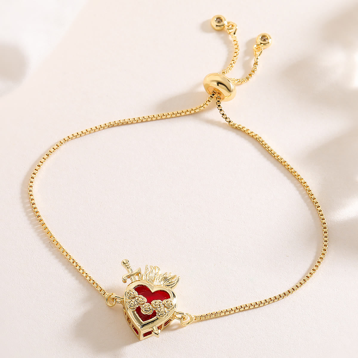 Pulsera de Devoción al Sagrado Corazón Elegante: Encarnando el Amor de Cristo y la Fuerza Espiritual
