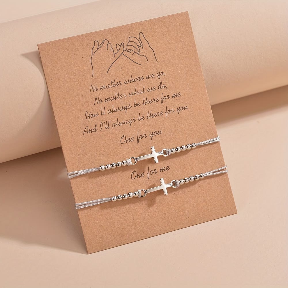 Pulsera de cuentas con cruz intrincada: Tejida con fe, gracia y amor inquebrantable