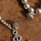 Pulsera de Rosario Magnética en Tono Plateado Sagrado: 2 en 1 Oración y Pulsera