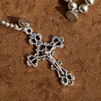 Pulsera de Rosario Magnética en Tono Plateado Sagrado: 2 en 1 Oración y Pulsera