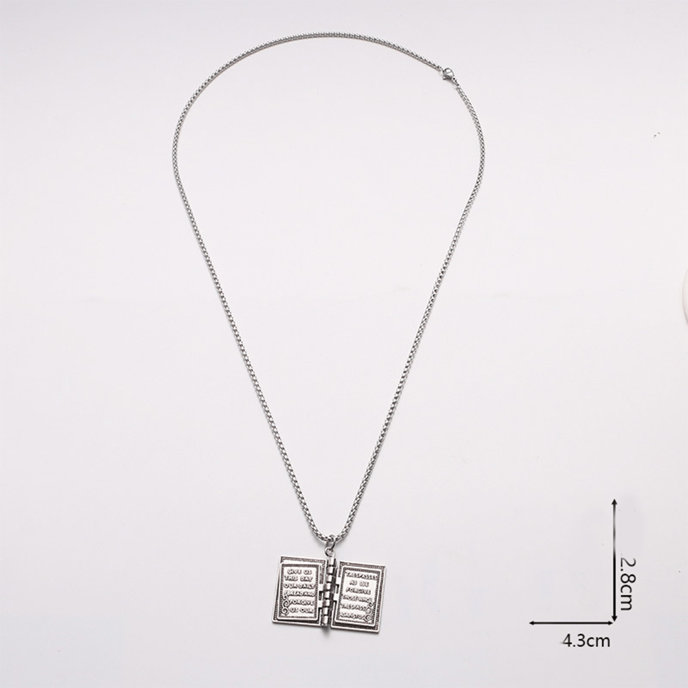 Colgante de Biblia Sagrada Giratorio Collar Cristiano
