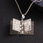 Colgante de Cruz Giratoria de la Santa Biblia, Collar de Calidad