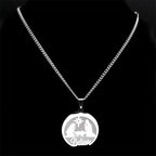 Collar de Regalo de Navidad Creer en la Natividad de Plata
