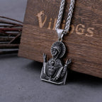 Collar con Medalla de Oración a la Virgen María de Acero Inoxidable, Cadena de Protección Católica