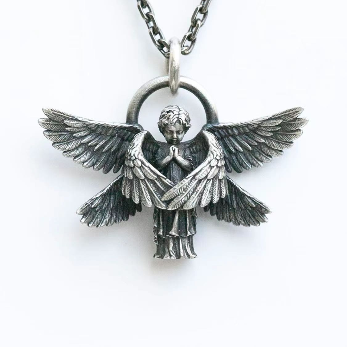 Colgante de Alas de Ángel que Trae Buena Suerte