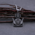 Collar con Medalla de Oración a la Virgen María de Acero Inoxidable, Cadena de Protección Católica