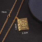 Colgante de Cruz Giratoria de la Santa Biblia, Collar de Calidad