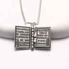 Colgante de Biblia Sagrada Giratorio Collar Cristiano
