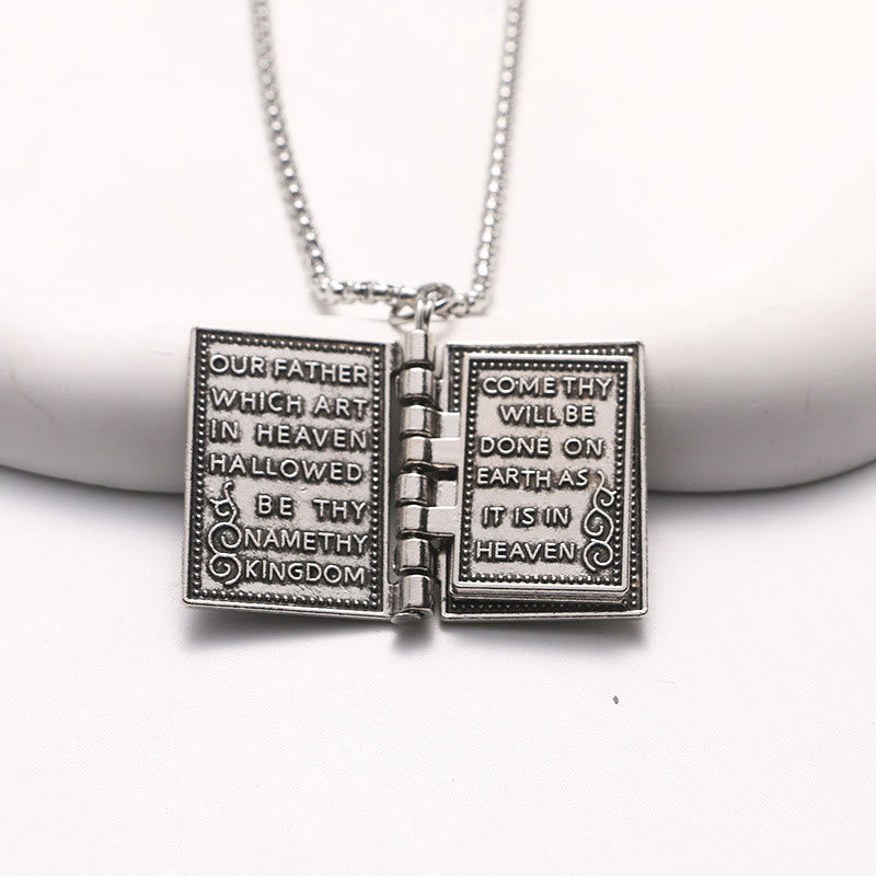 Colgante de Biblia Sagrada Giratorio Collar Cristiano