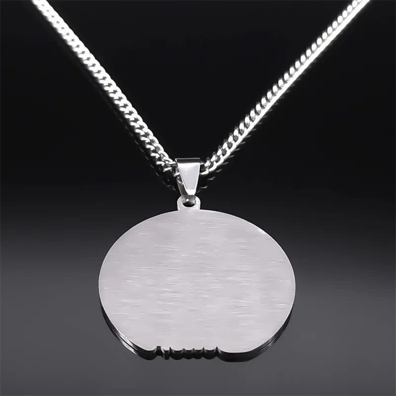 Collar de Regalo de Navidad Creer en la Natividad de Plata