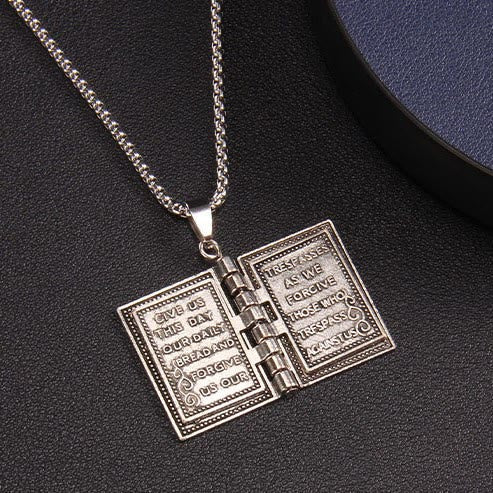 Colgante de Cruz Giratoria de la Santa Biblia, Collar de Calidad