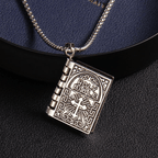 Colgante de Cruz Giratoria de la Santa Biblia, Collar de Calidad