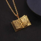 Colgante de Cruz Giratoria de la Santa Biblia, Collar de Calidad